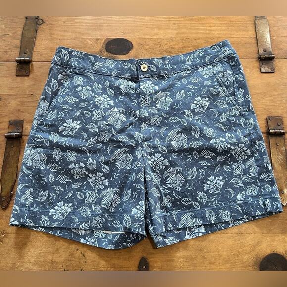 Woman’s Jach’s Girlfriend Blue Floral Print  Shorts X-Large - Picture 2 of 10